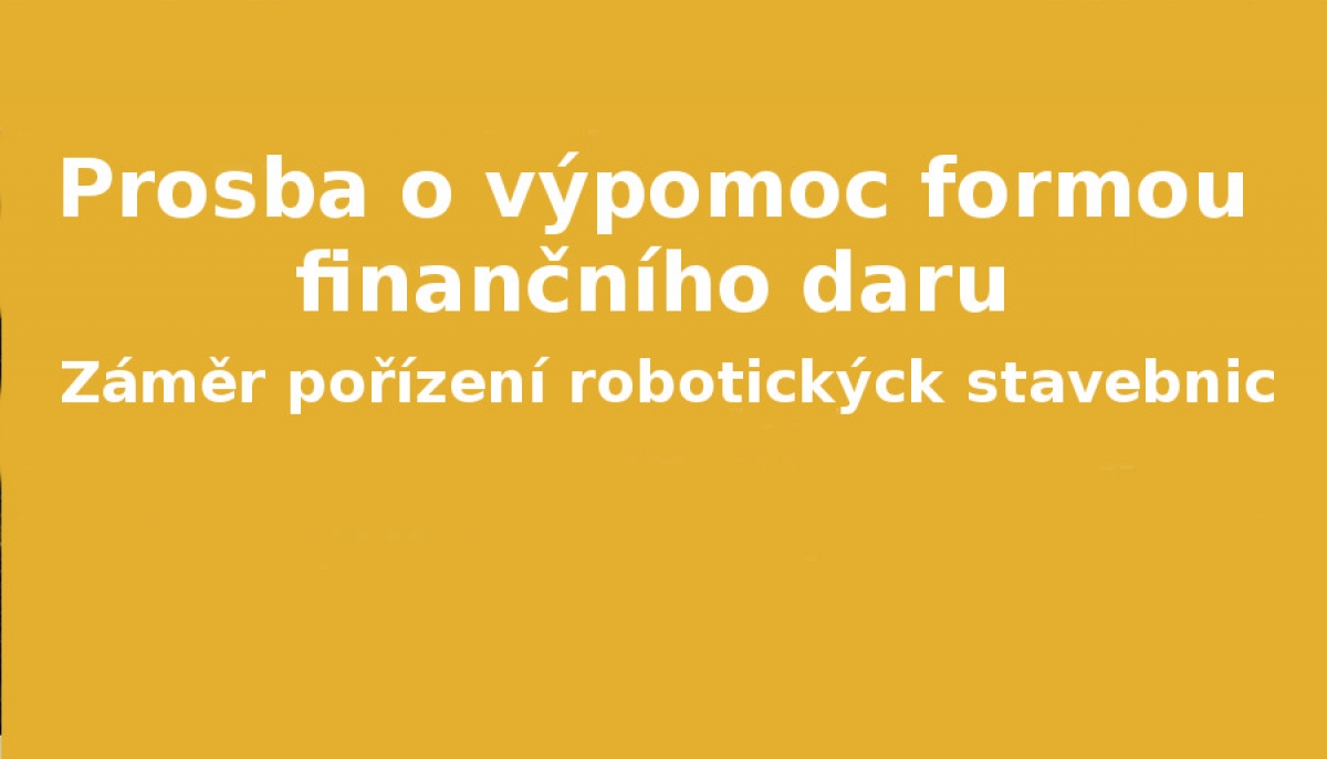 Robotika - prosba o finanční dar