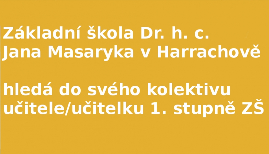 Nabídka pracovního místa učitele